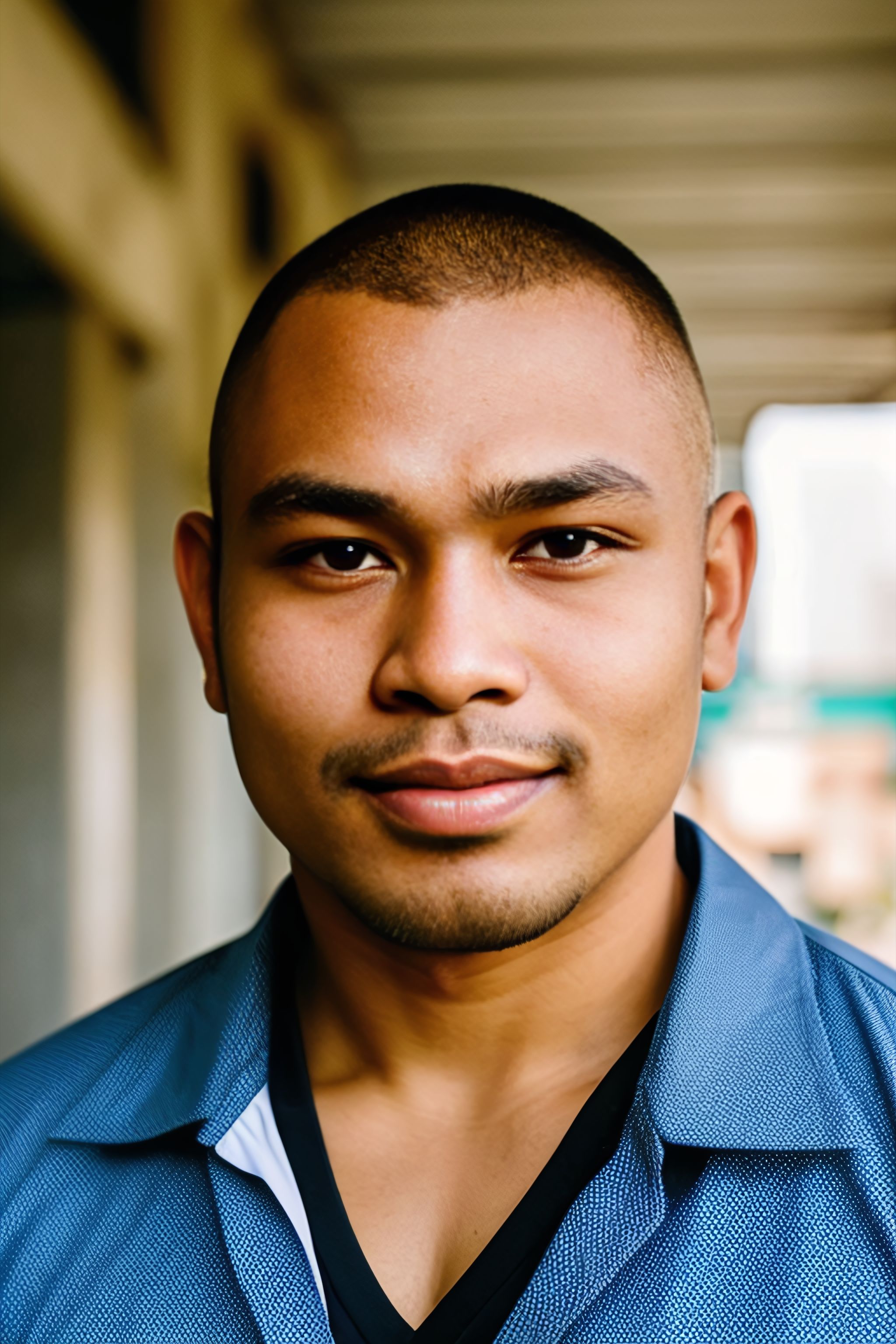 Portrait generated with Stable Diffusion.